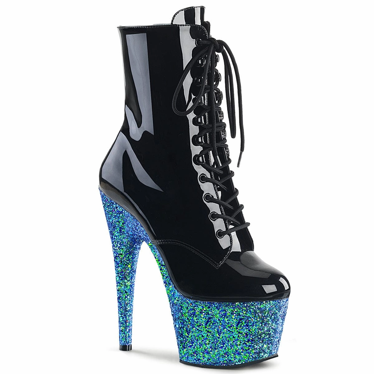 Reliable Grip ADORE-1020LG Black Patent/Blue Multi Glitter
