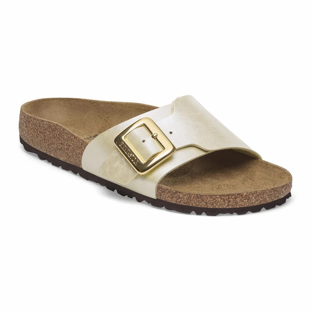 Catalina Luxe Buckle - Pearl White Party Mood Suede Soft