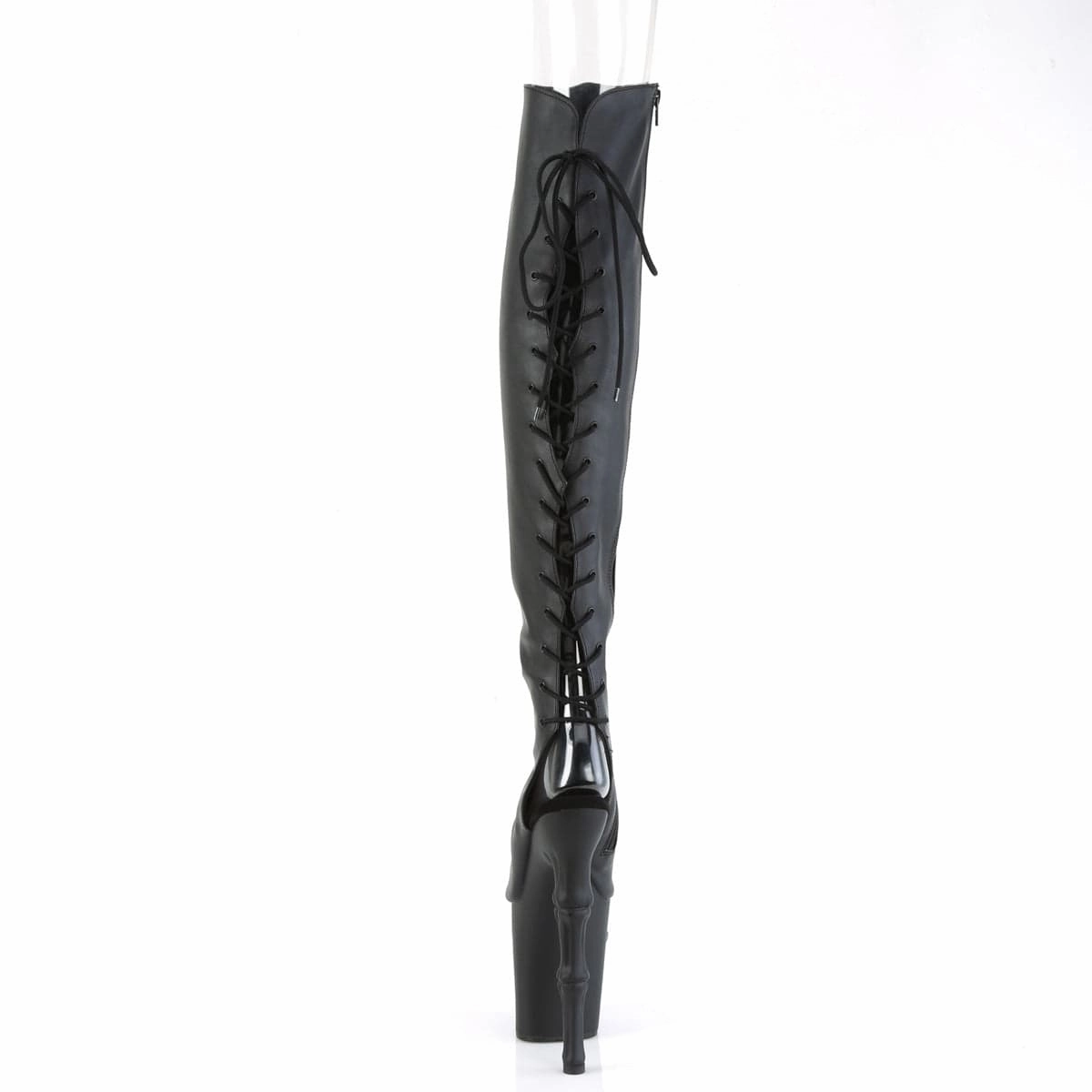 RAPTURE-3019 Black Faux Leather/Black Matte Snow Day Resistant to wear