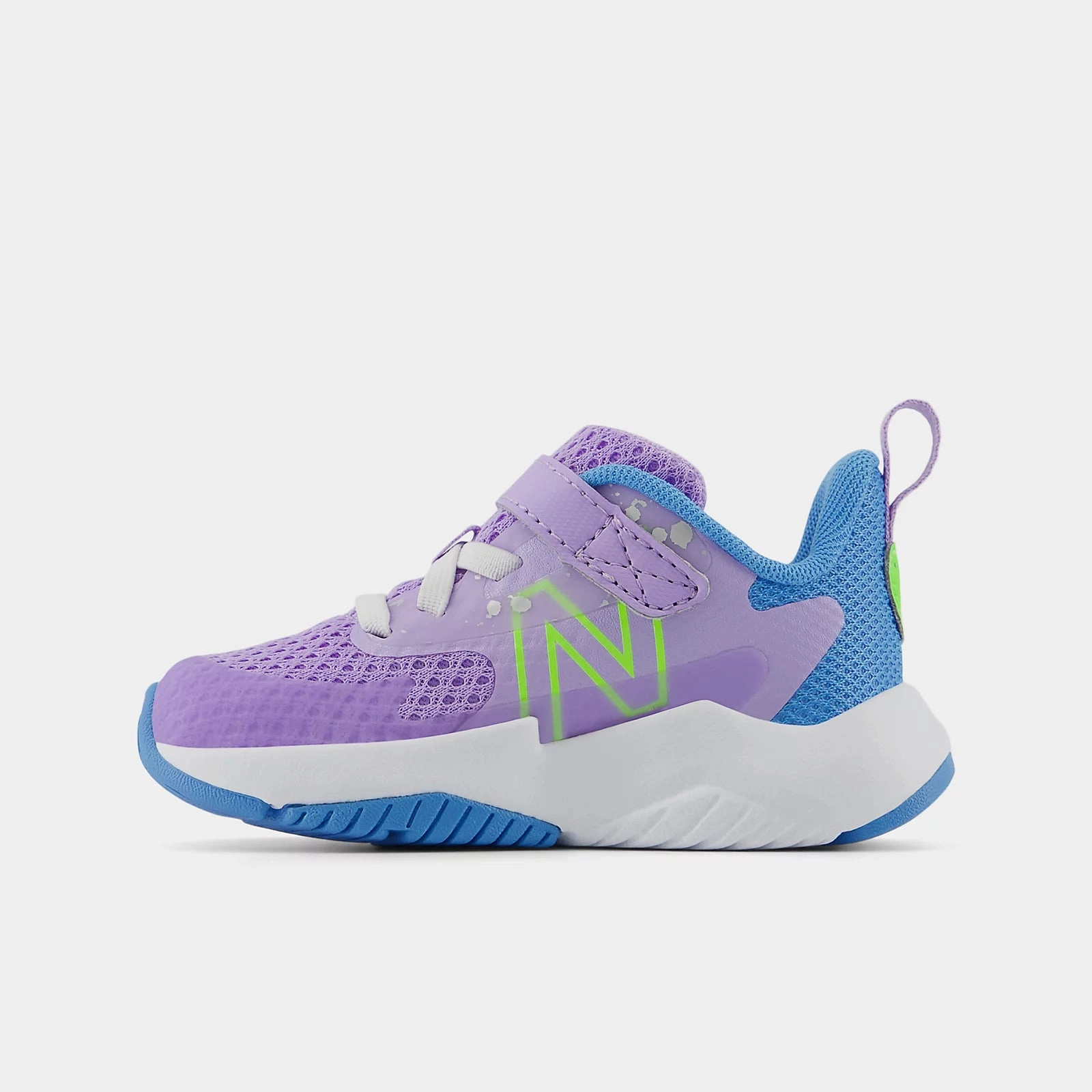 Dust Guard Rave Run v2 - Bungee Lace with Top Strap - Lilac Glo with Sky Blue