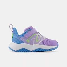 Rave Run v2 - Bungee Lace with Top Strap - Lilac Glo with Sky Blue Month Strong