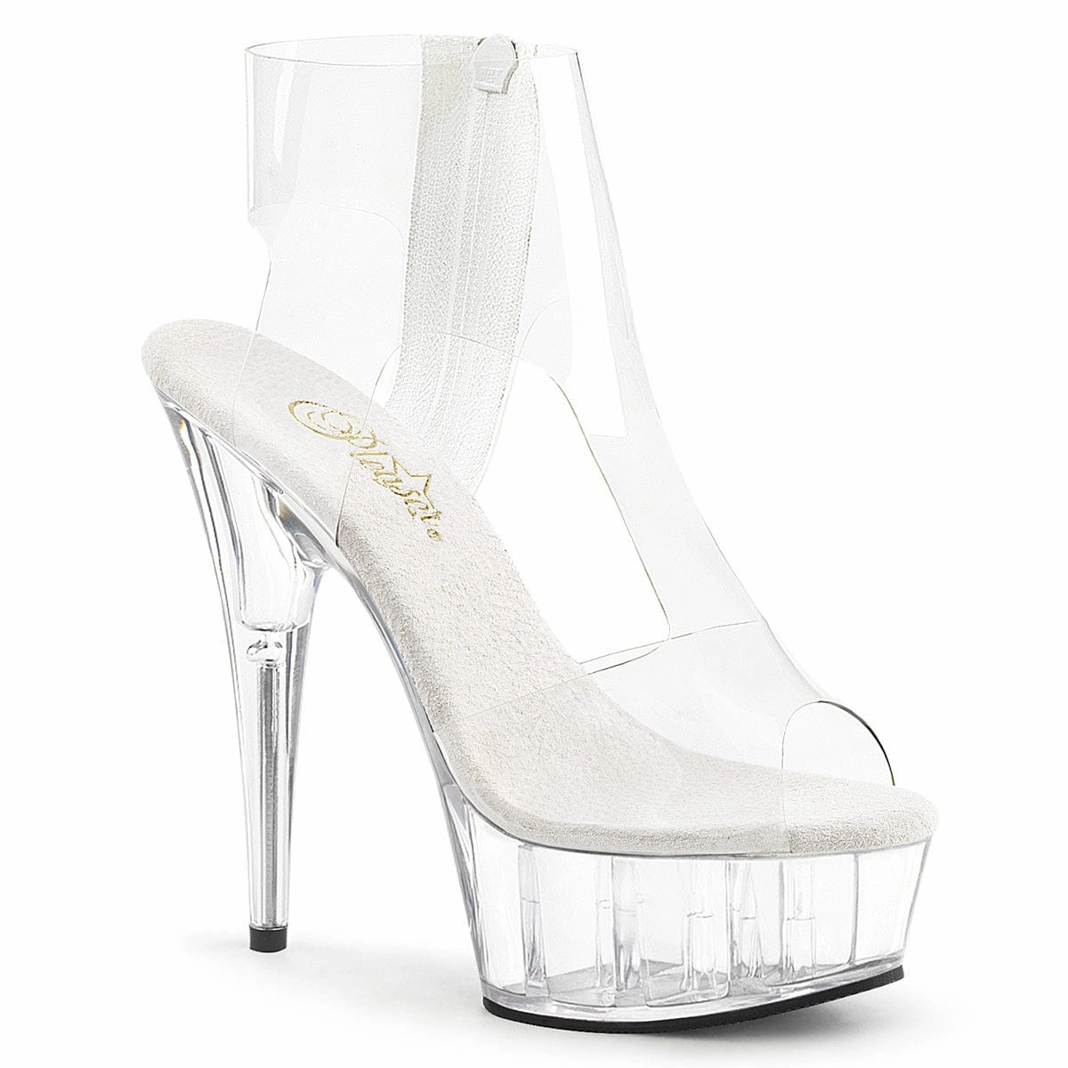 Comfortable Heeled Boots DELIGHT-633 Clear/Clear