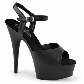 DELIGHT-609 Black Faux Leather/Black Matte Trend Alert fashionable footwear