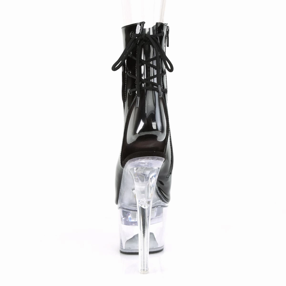 FLASHDANCE-1018-7 Black Patent/Clear Clean Form Cozy Interior