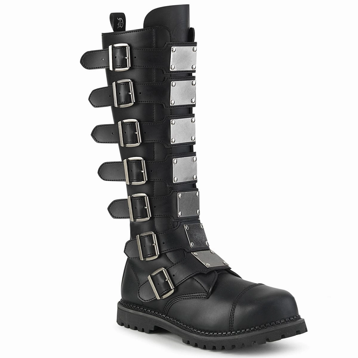 Lace Up RIOT-21MP Black Vegan Leather