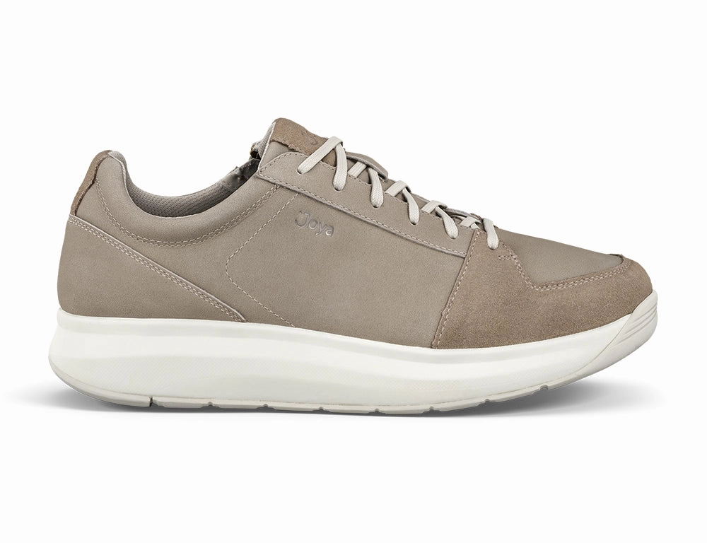 velcro Dark Edge Mens Senso Zip Oliver Beige Trainers