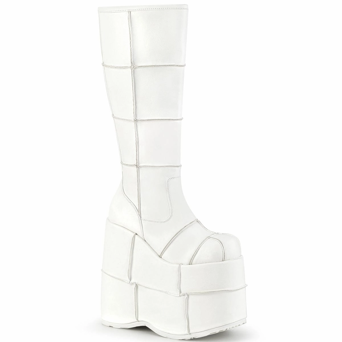 Long Walk Path Free STACK-301 White Vegan Leather