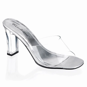 ROMANCE-301 Clear Lucite Smooth Soles Pond Walk