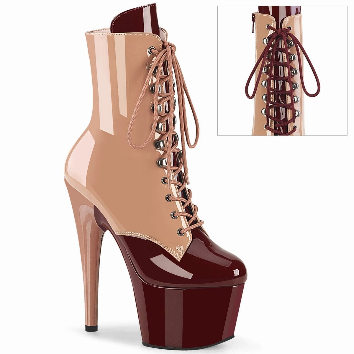 ADORE-1020DC Blush-Burgundy Patent/M Synthetic Upper