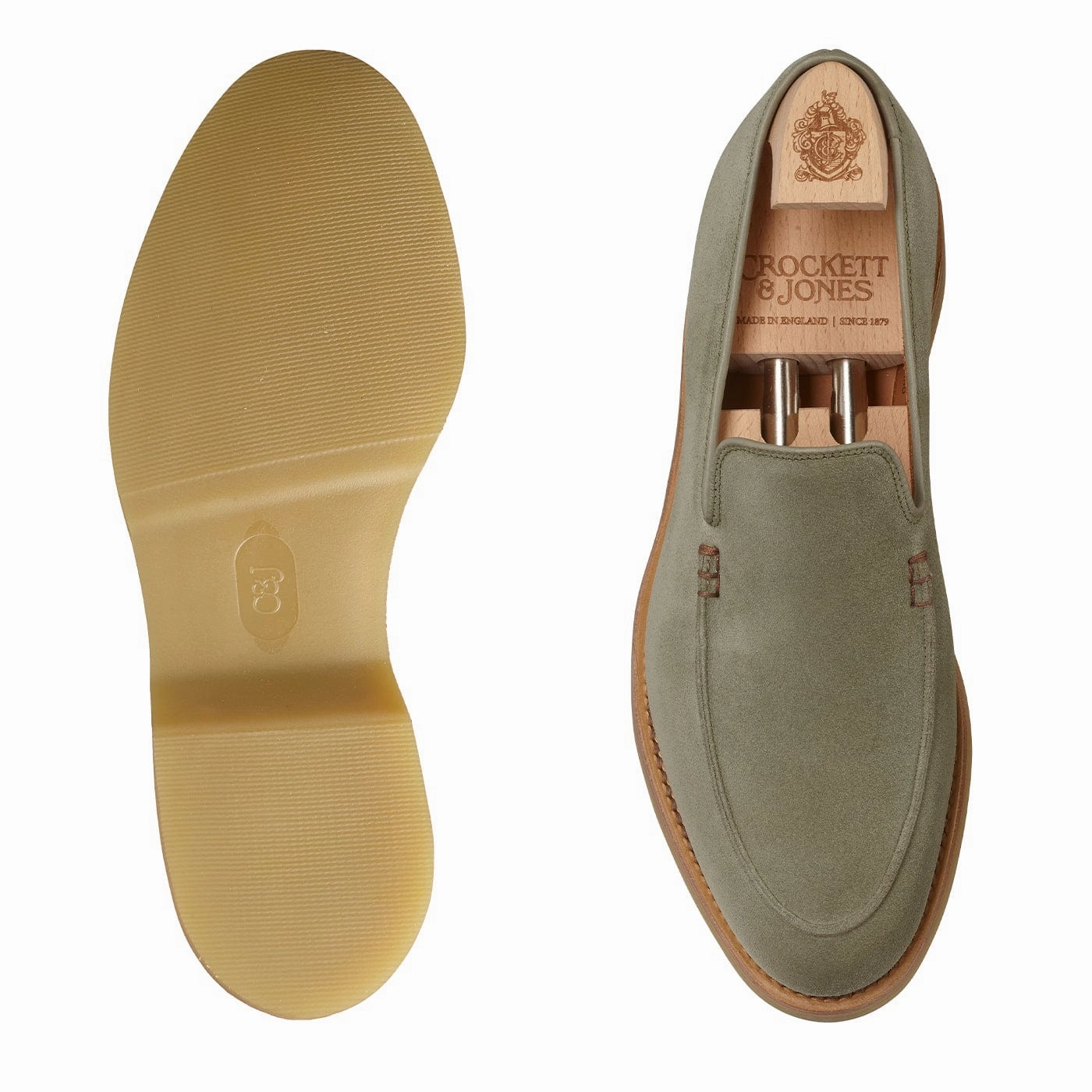 Salcombe 2 Pistachio Suede Slip On simple design