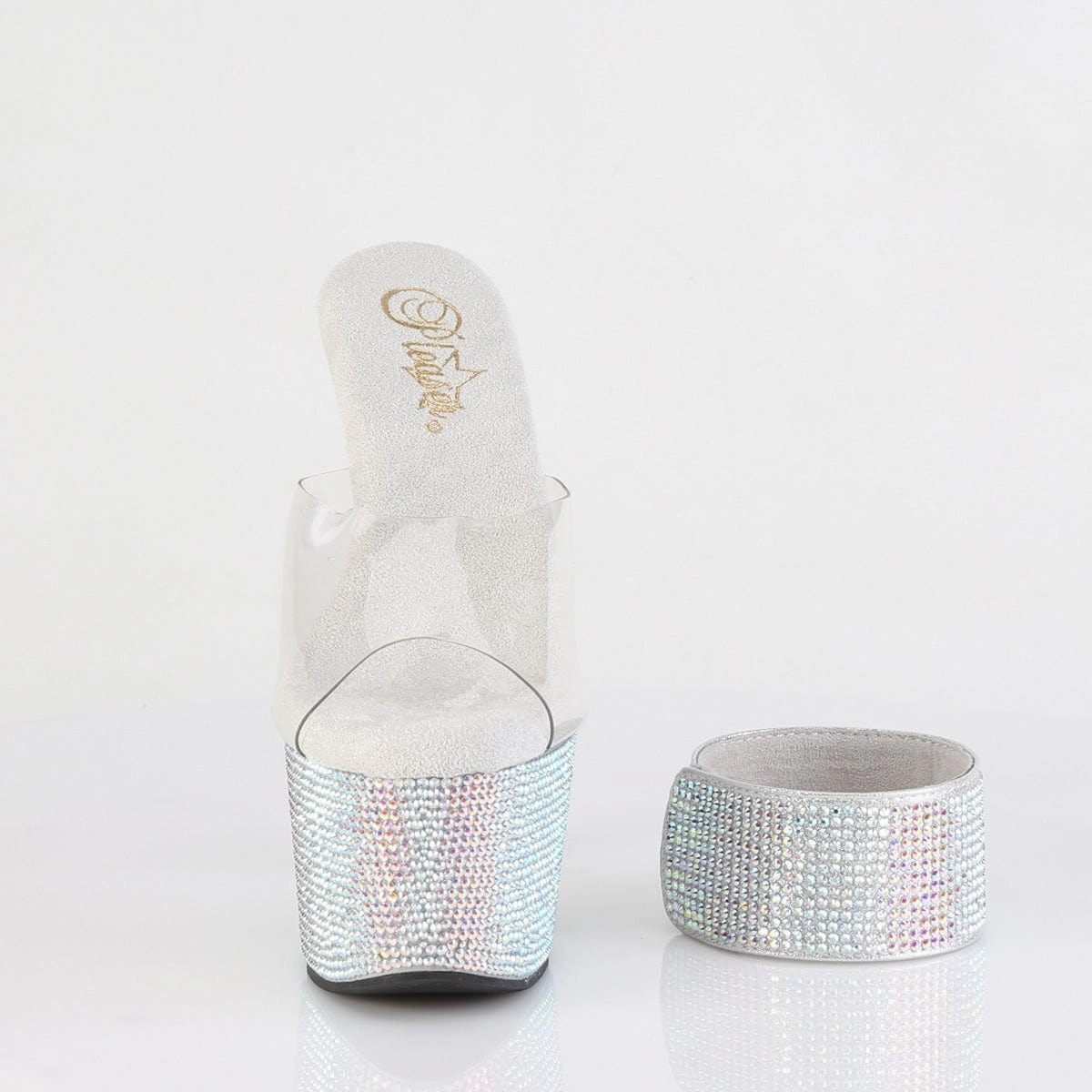 Flexible Outdoor Footwear BEJEWELED-712RS Clear/Silver Multi Rhinestones