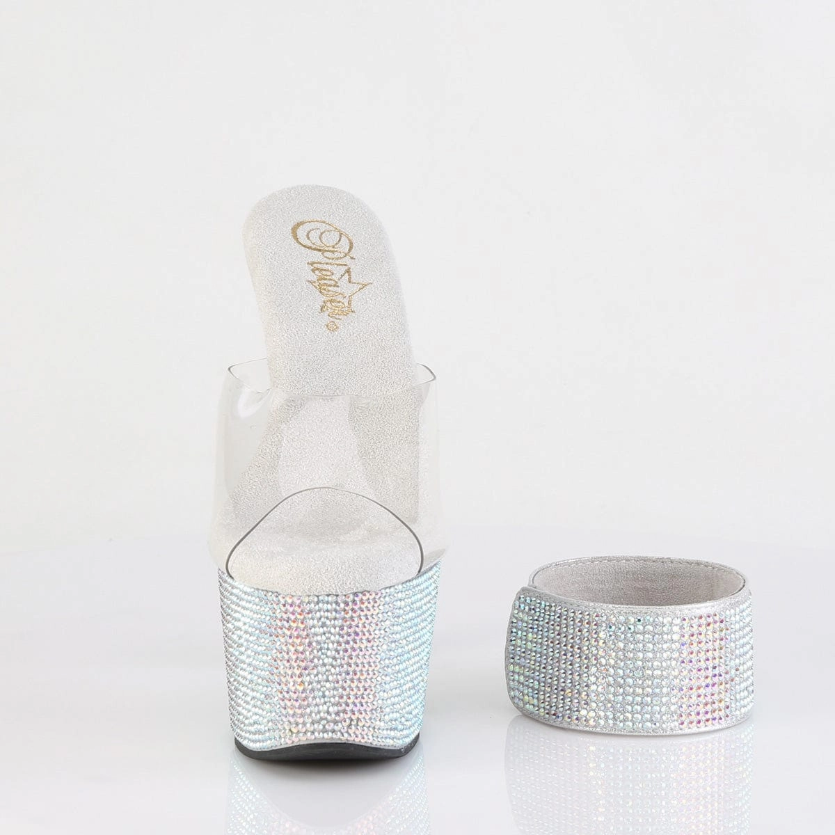 Flexible Outdoor Footwear BEJEWELED-712RS Clear/Silver Multi Rhinestones