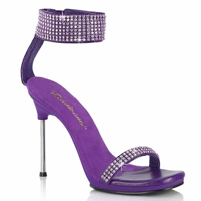 Smart Look Light Straps CHIC-40 Purple Faux Leather-Rhinestones/Purple