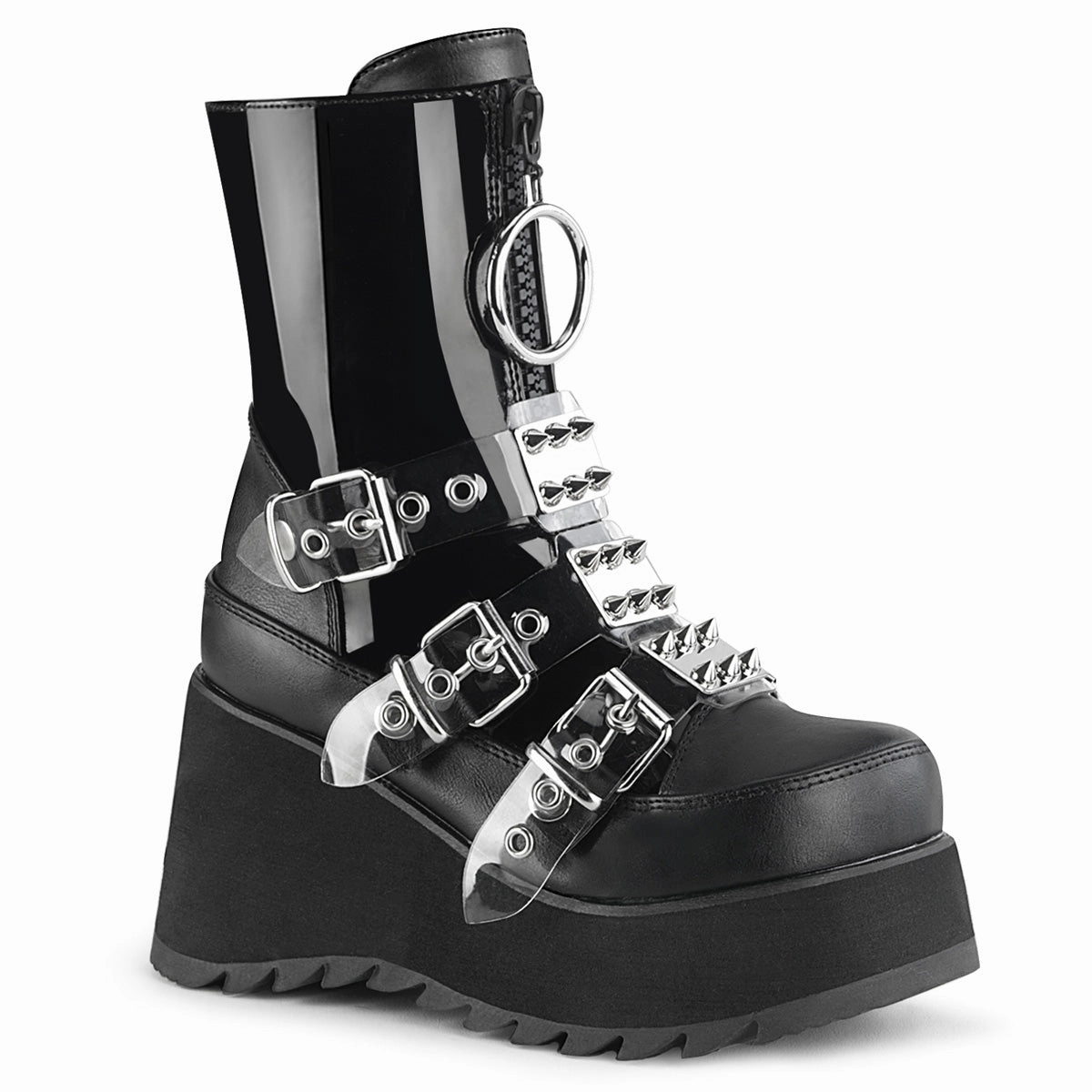 Wardrobe Base SCENE-51 Black Patent-Black Vegan Leather