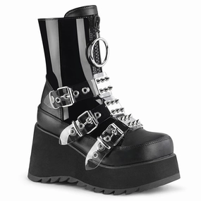 Wardrobe Base SCENE-51 Black Patent-Black Vegan Leather