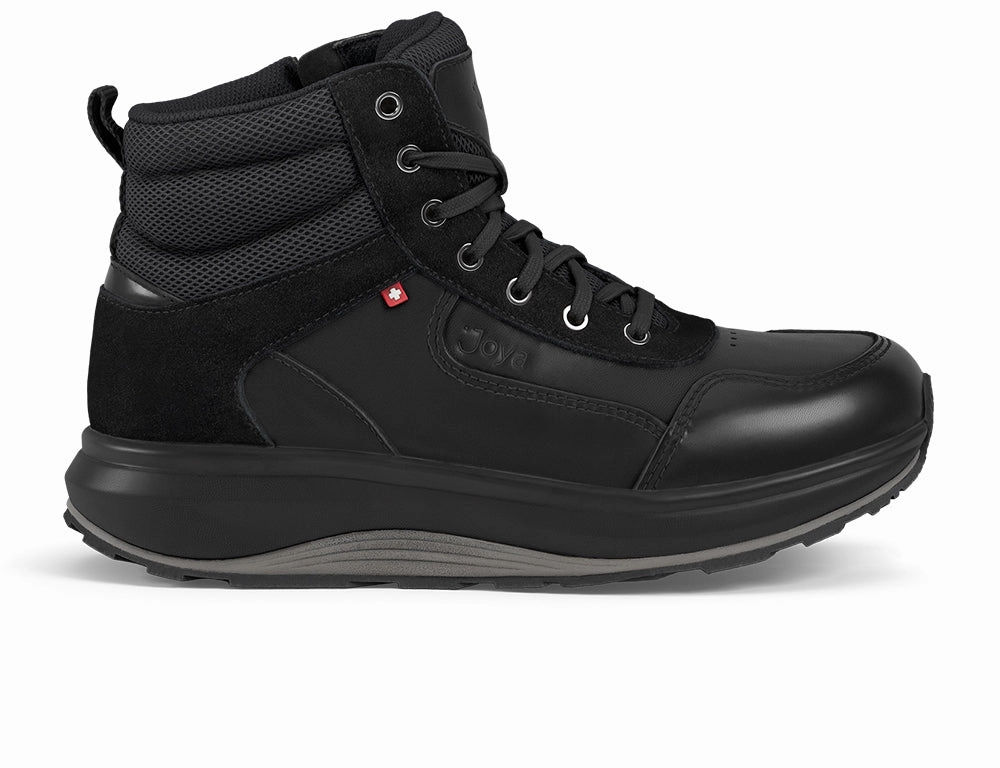 Womens Wave Wide-Fit Dublin Black Boots slow walk