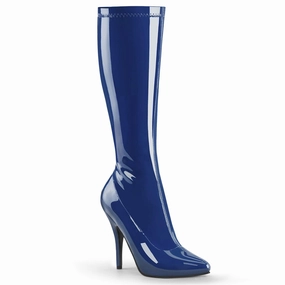 SEDUCE-2000 Navy Blue Stretch Patent Outdoor Function