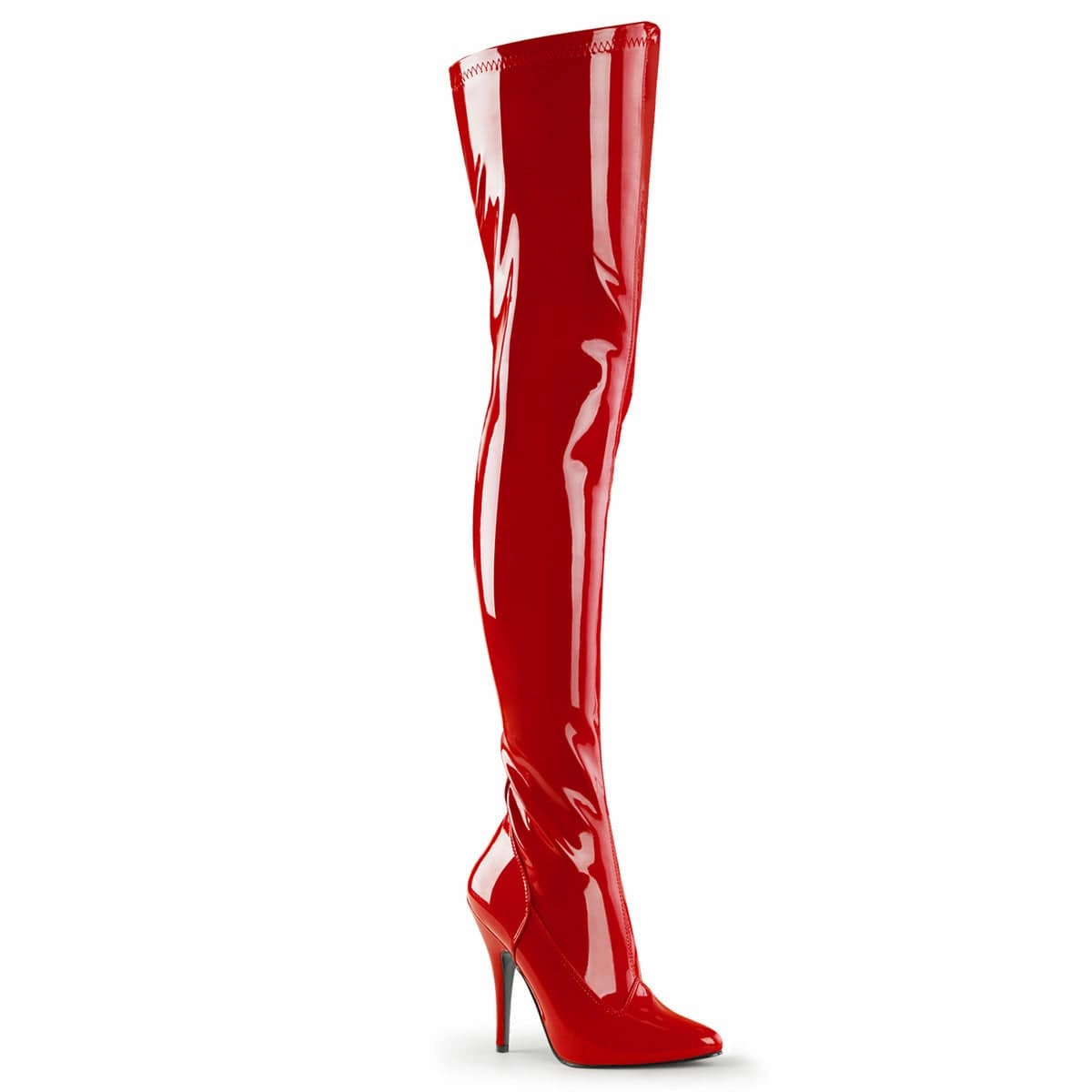 SEDUCE-3000 Red Stretch Patent Slip Walk