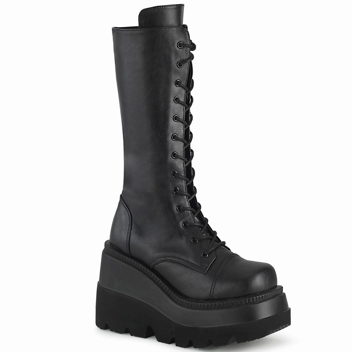 SHAKER-72 Black Vegan Leather Functional Stable Step