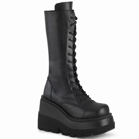 SHAKER-72 Black Vegan Leather Functional Stable Step