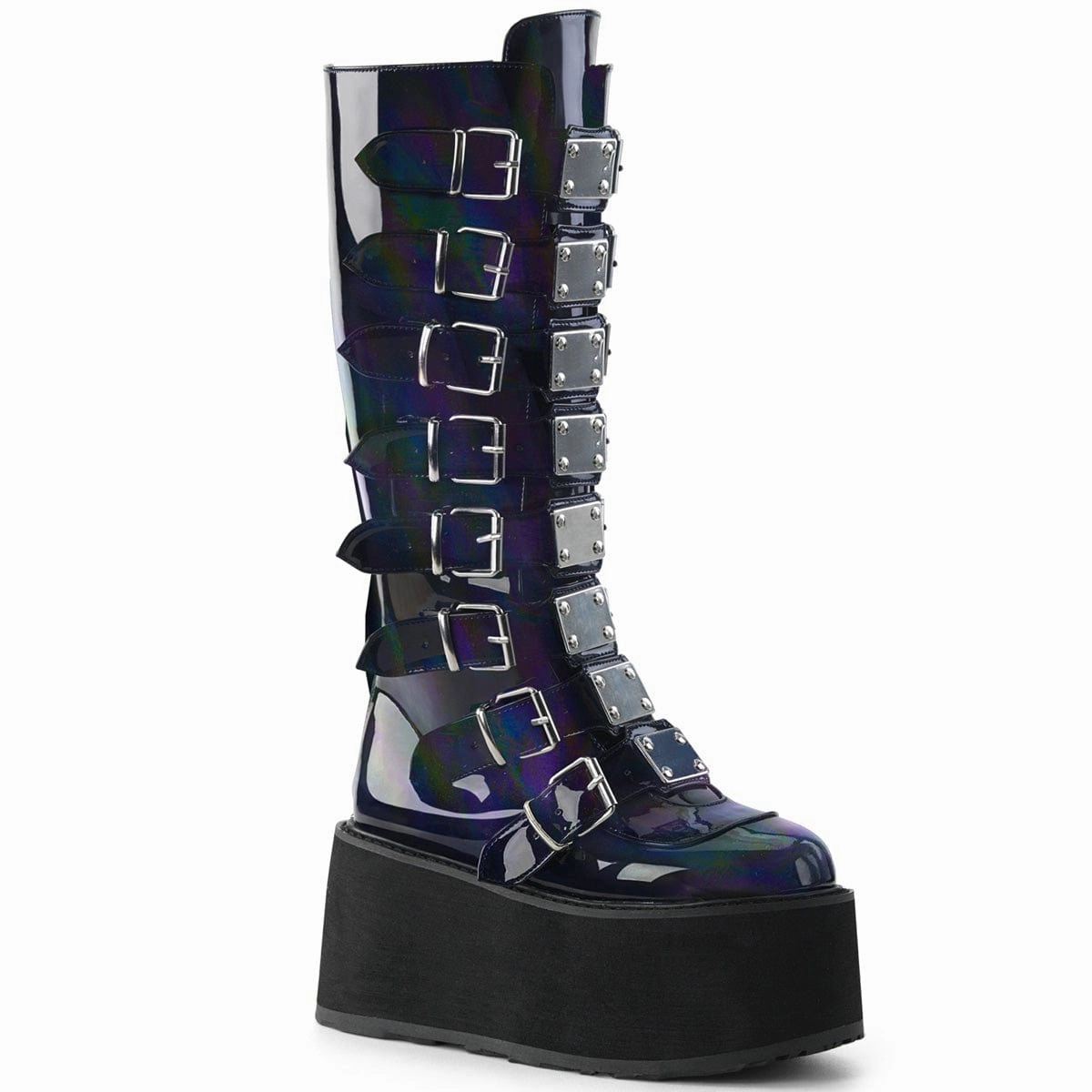 Light Step DAMNED-318 Black Hologram Vegan Leather