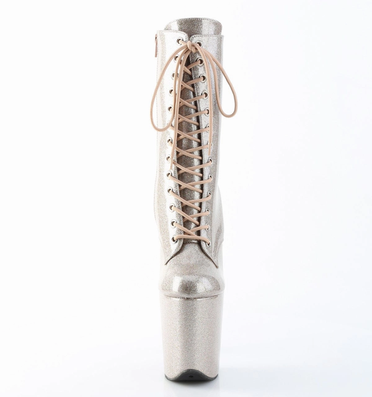 orthopedic FLAMINGO-1040GP Platform Shoes Champagne Glitter Patent M