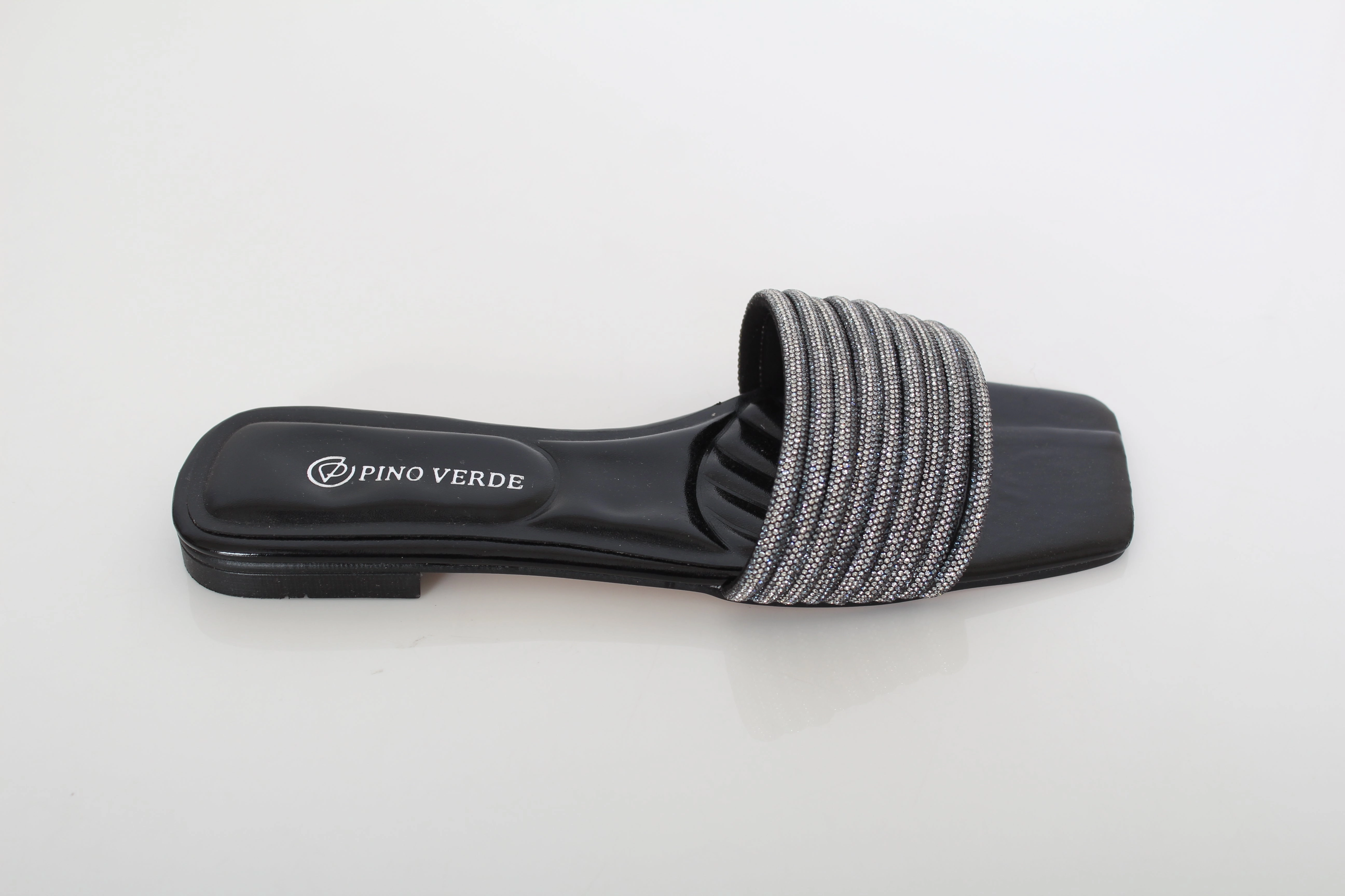 Comfortable foot fit PINO VERDE Crystal Embellished Flats