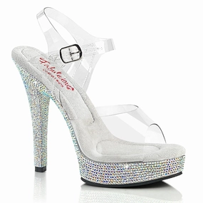 MAJESTY-508DM Clear Sandals Mid Top Elegant Stiletto Shoes