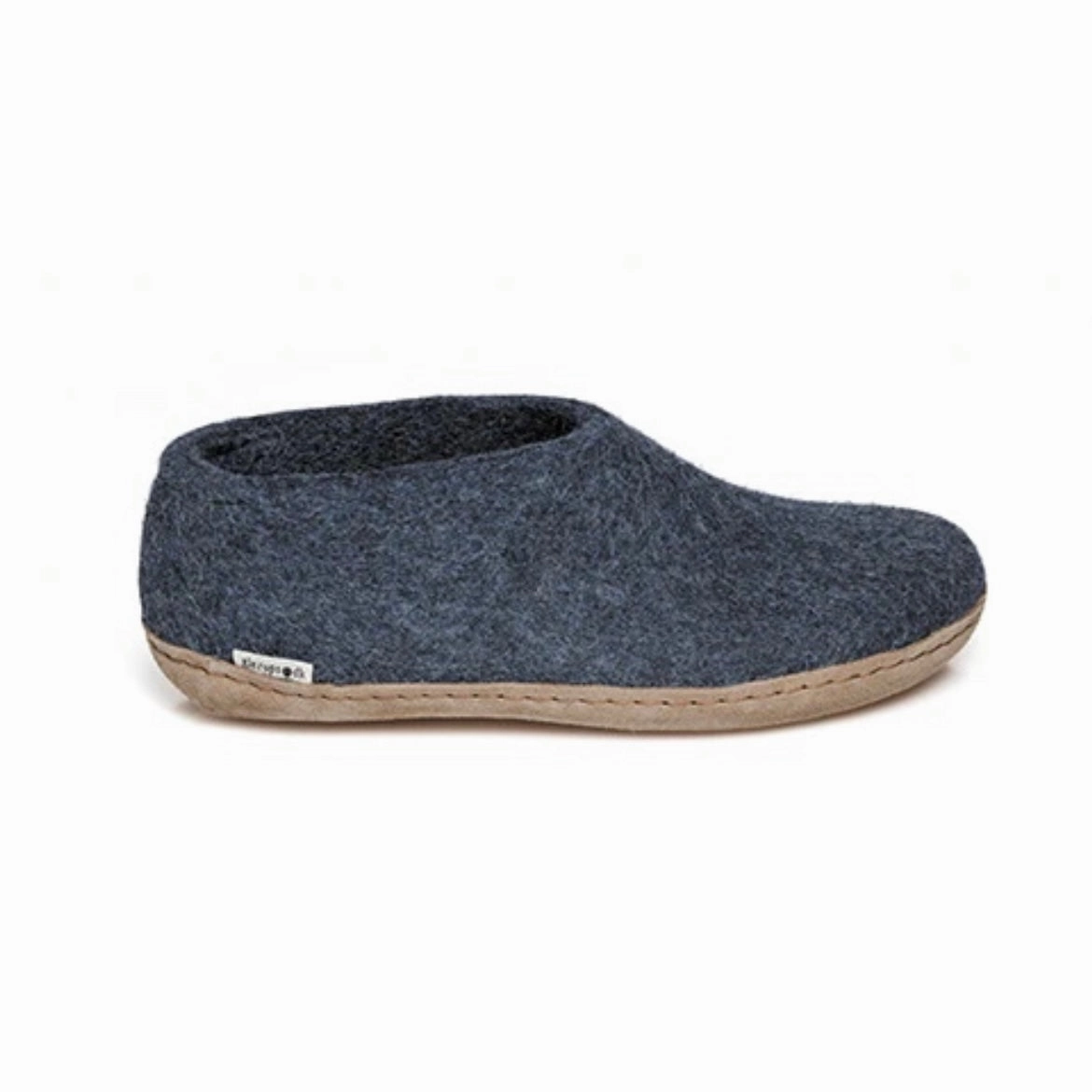 Shoe with Leather Sole - Denim Grip Hold Heat Free