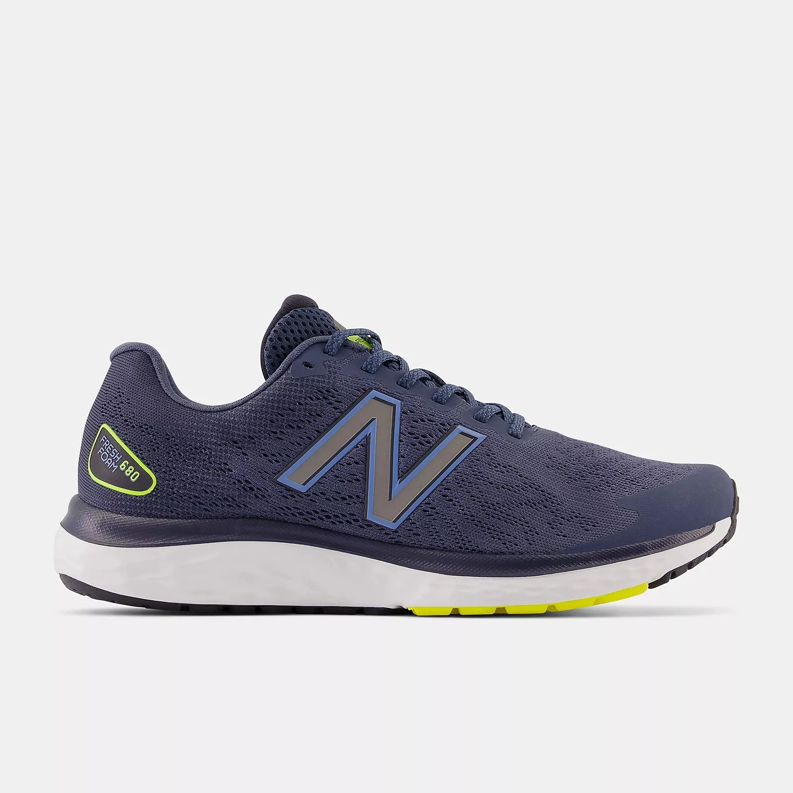 Foot Ease Fresh Foam 680v7 - Navy with Yellow
