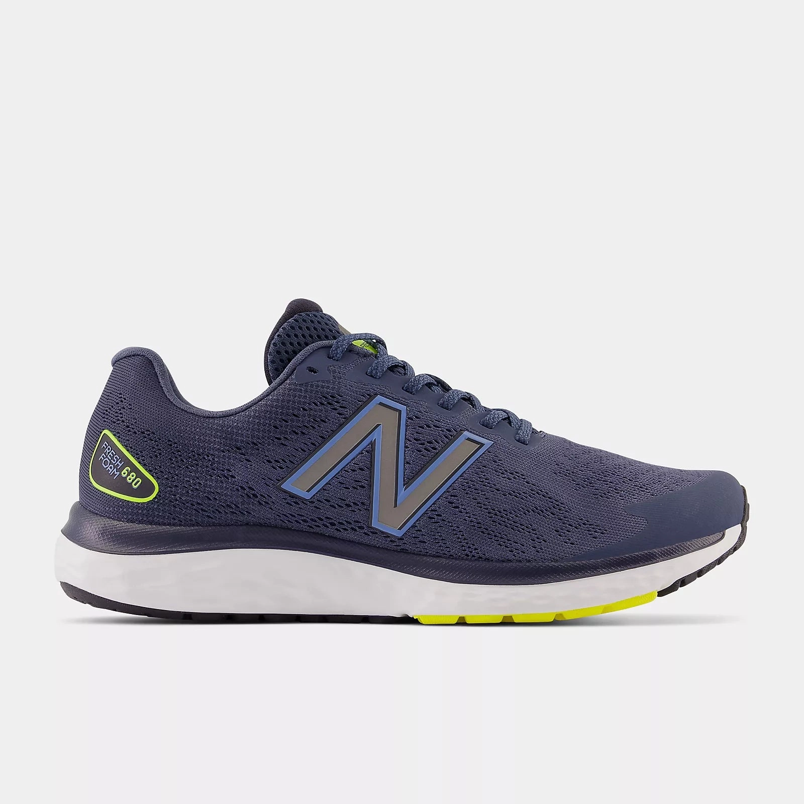 Fresh Foam 680v7 - Navy with Yellow Fresh Tone Court Grip