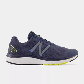Foot Ease Fresh Foam 680v7 - Navy with Yellow
