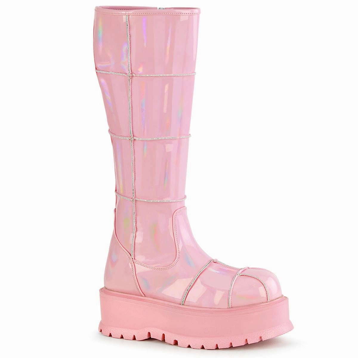 SLACKER-230 Baby Pink Hologram Patent Arch support