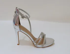 Chic Straps clean design SLASH STRASS SANDALS