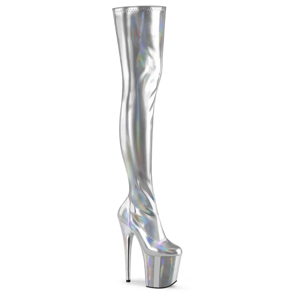 FLAMINGO-3000HWR Silver Stretch Hologram/Silver Hologram Perfect Fit Luxury Edge