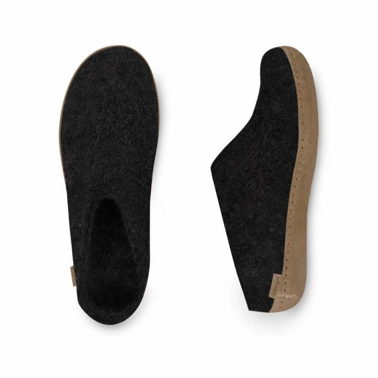 Slip-on with Leather Sole - Charcoal Jungle Path