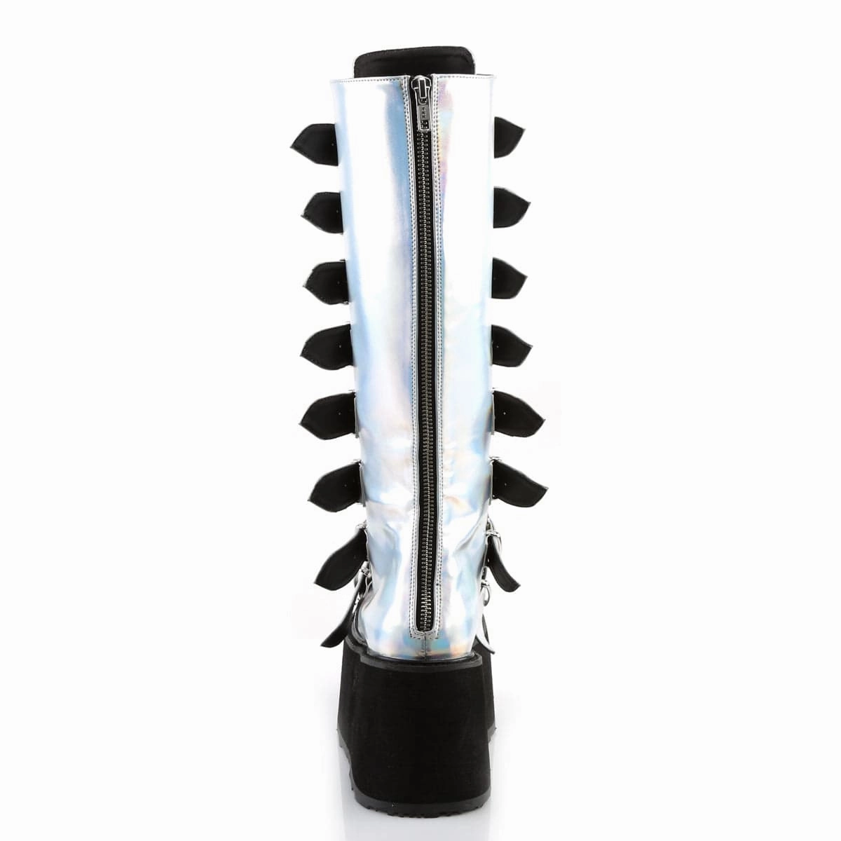 Color Mix DAMNED-318 Silver Hologram Knee Boots