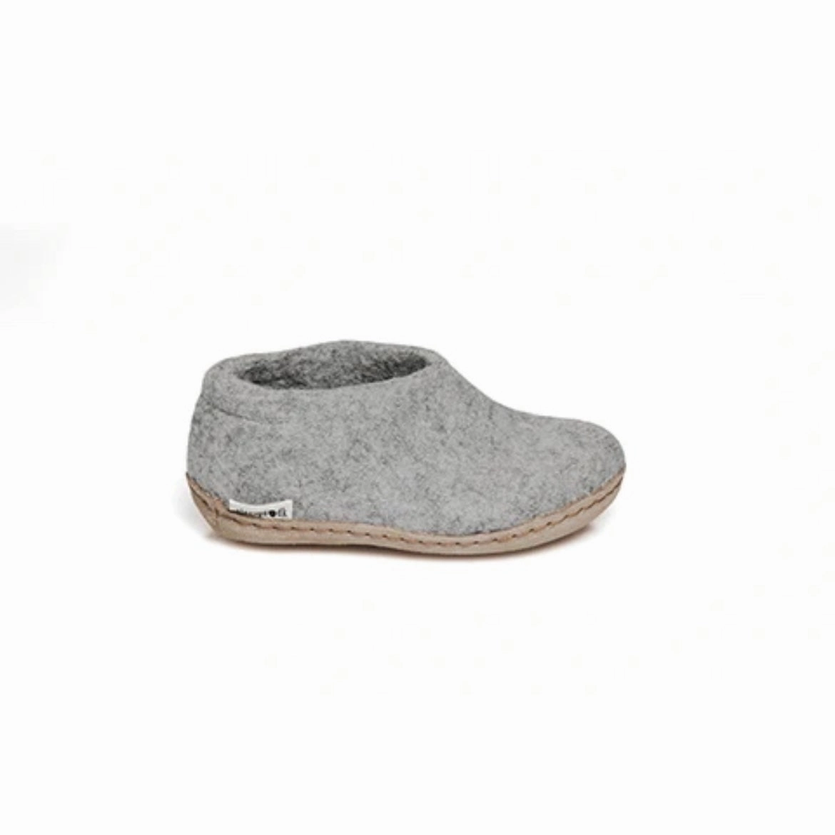 Junior Shoe with Leather Sole - Grey Beach Footwear