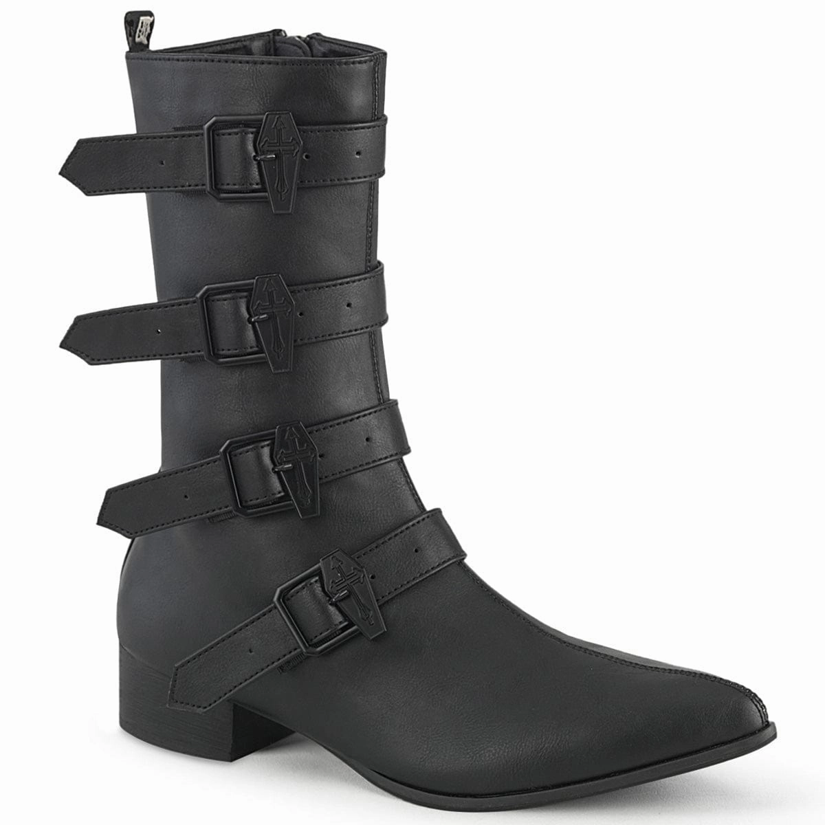 WARLOCK-110-C Black Vegan Leather Dry Comfort