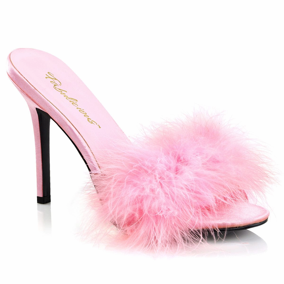 CLASSIQUE-01F Baby Pink Pu-Fur zipper