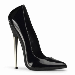 Fashion Heels for Fall DAGGER-01 Black Patent