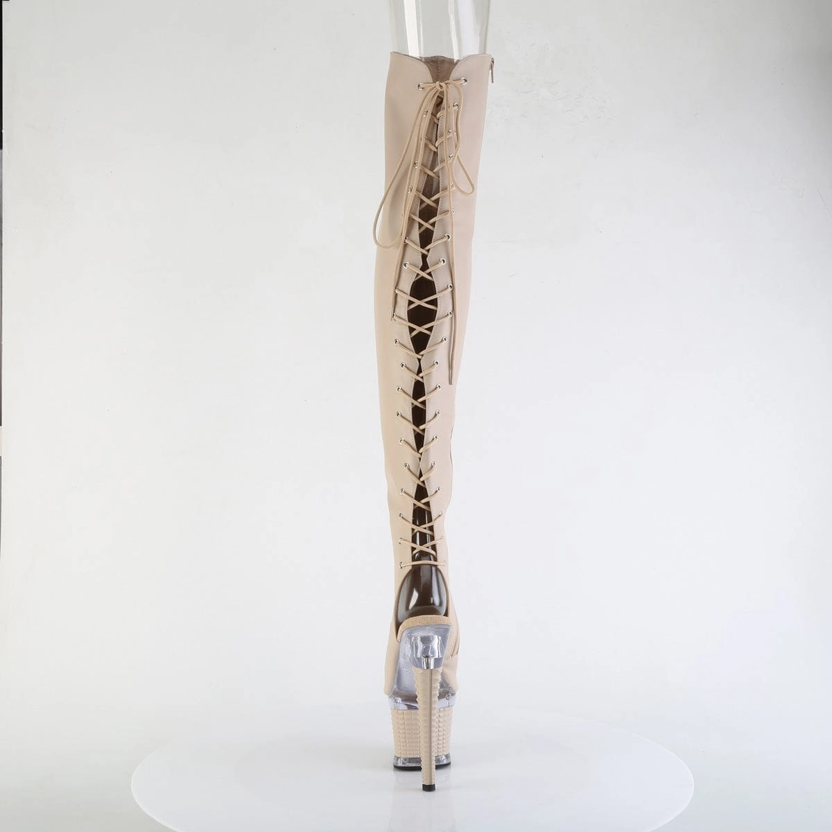 SPECTATOR-3030 Nude Faux Leather/Clear-Nude Matte Performance Core Support