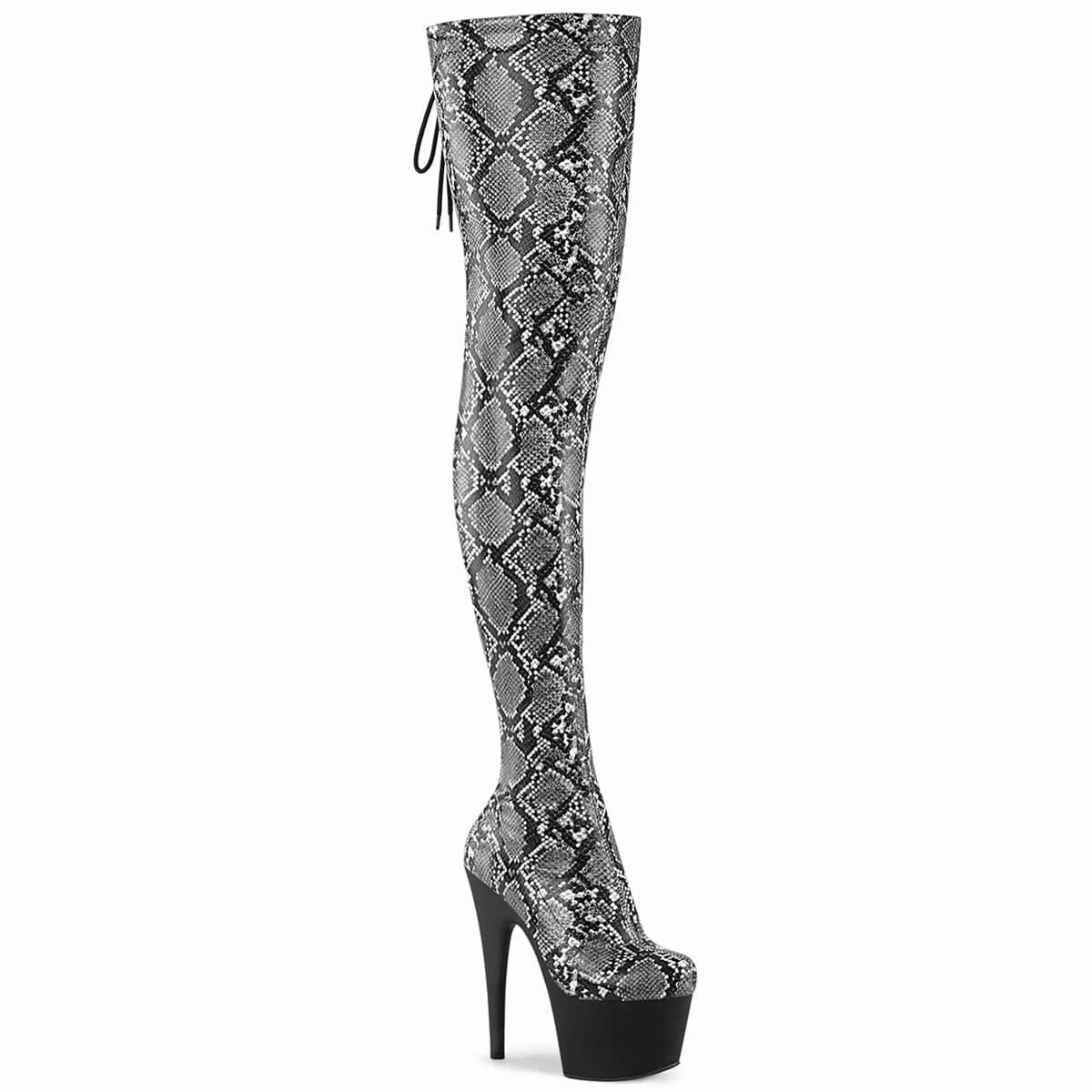 Global Fit ADORE-3008SP-Boot Grey-Black Snake Print/Black Matte