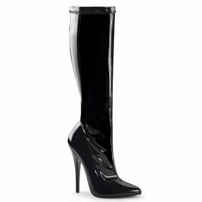 DOMINA-2000 Black Stretch Patent Functional And Fashionable