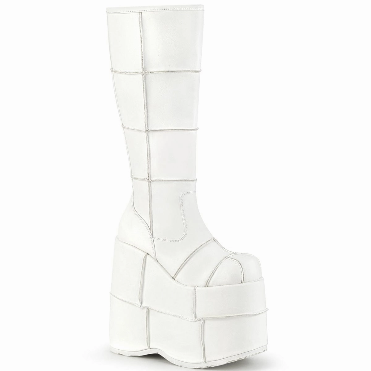 STACK-301 White Vegan Leather school staff - friendly high - top