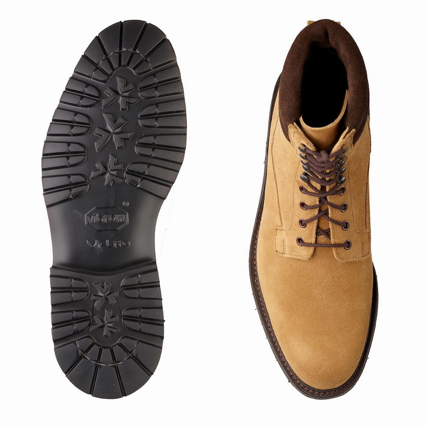 Stretchable Ross Fawn Suede & Dark Brown Suede Collar