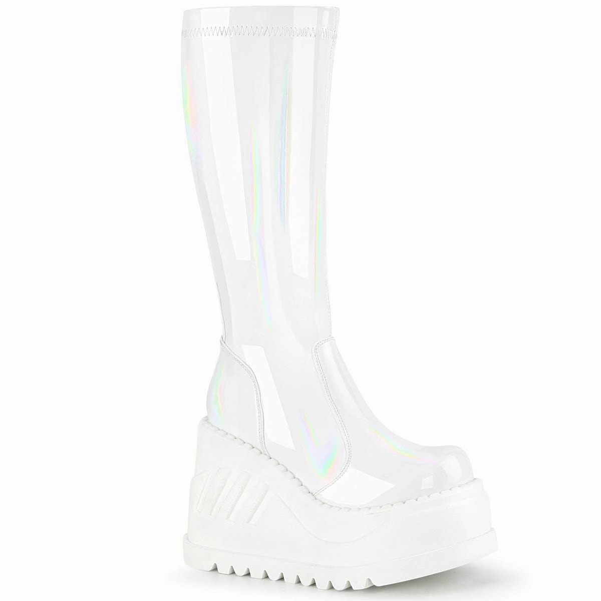 STOMP-200 White Hologram Stretch Patent Steel Guard