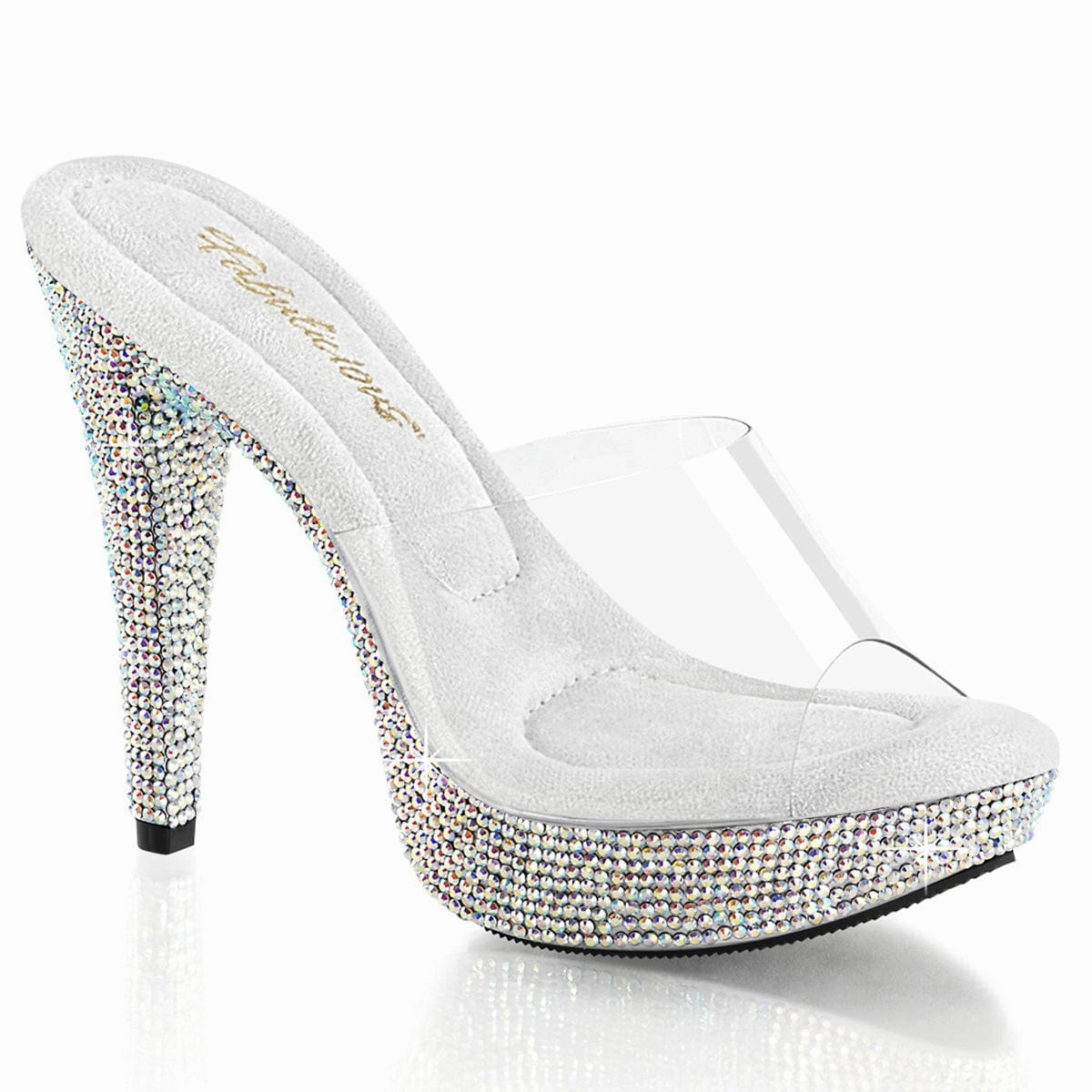 studded COCKTAIL-501DM Clear/Silver Multi Rhinestones