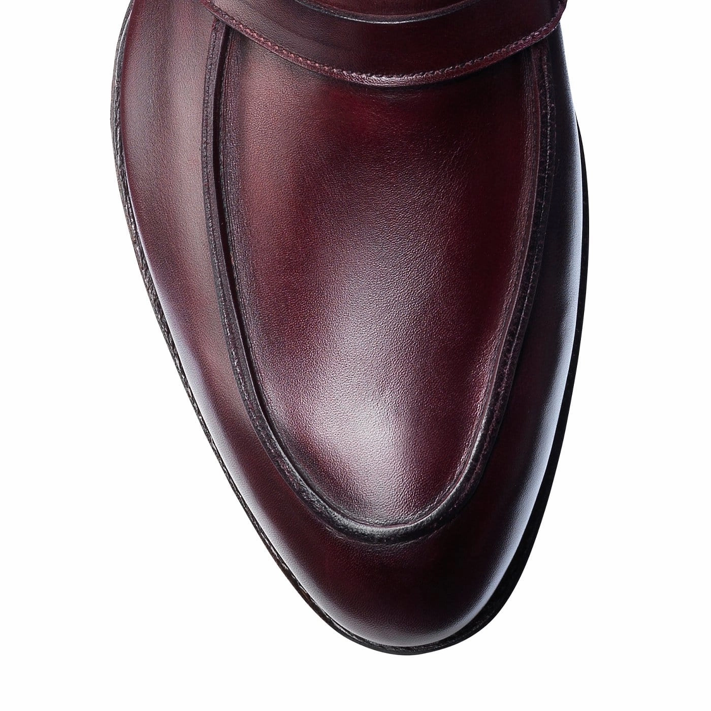Opulent Touch Detail Cut Lucy Burgundy Burnished Calf