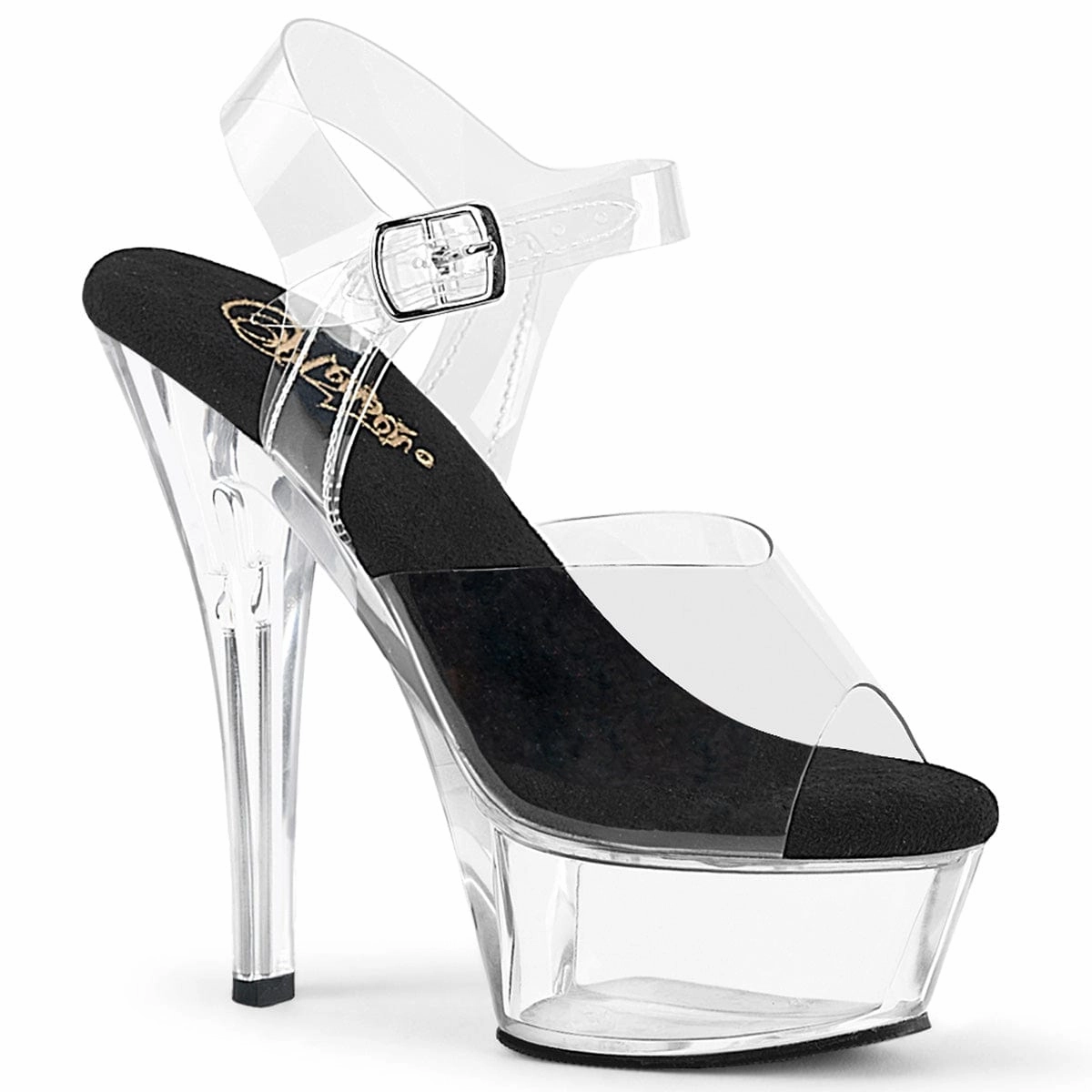 Mono Tone KISS-208 Platform Shoes Clear-Black/Clear
